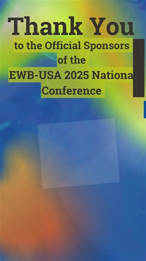 We're weeks away from the 2025 EWB-USA Conference and we can't wait...