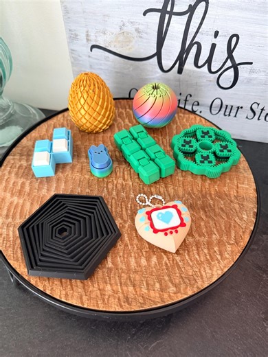 3D Printed Fidget Toy Bundle | Sensory Stress Relief Desk Toys - Etsy