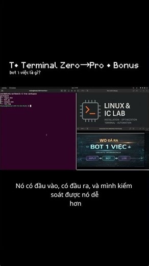 T• Bot 1 việc là gì? | Bonus #ubuntu #terminal #xh #ielts #code #linux #python #commandline #bash