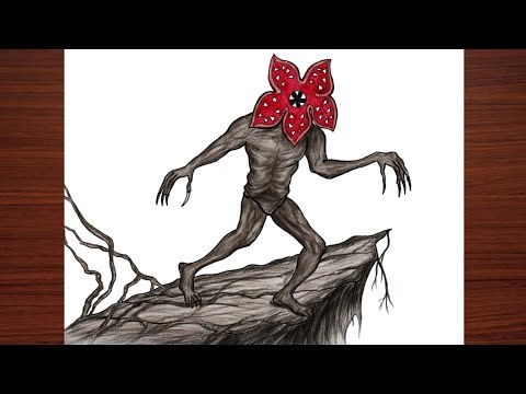How To Draw Demogorgon From Stranger Things/Easy Pencil Sketch Drawing/Step By Step/Monster Drawing
