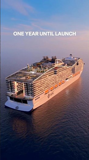 The countdown to MSC World Asia's launch has begun. In one year she will sail the Mediterranean.