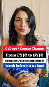 HOW TO CHANGE COLLEGE / COURSE FORM FYJC TO SYJC? MAHA BOARD