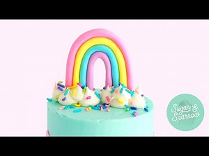 Gum Paste Rainbow Cake Topper Tutorial