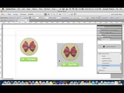 Adobe Muse CC 7.0 Tutorial | The New State Button