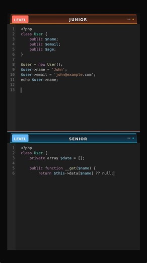 PHP Combo That Nails Magic Public Properties Get #designpatterns