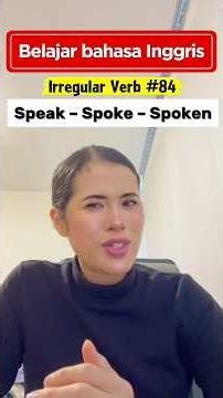 Kalau kamu masih bingung kapan pakai spoke dan spoken, video ini wajib kamu tonton. #bahasainggris