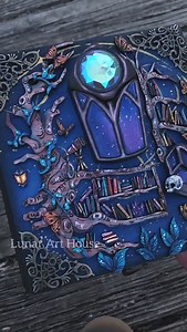 Fairy Library ✨️ I just posted this one available on the homepage of my site lunararthouse.com (in bio) I've been doing a lot of thinking, and I think gathering lots of ideas for a shop update soon ish. Maybe Spring i think 💜 #hiddenkeybox #fairycore #cottagecore | Lunar Art House