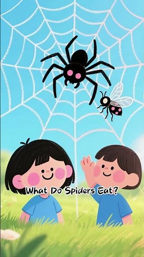 What Do Spiders Eat? Learn Their Favorite Dinner! 🐛 #Spider #Arachnid #PestControl #KidsLearning
