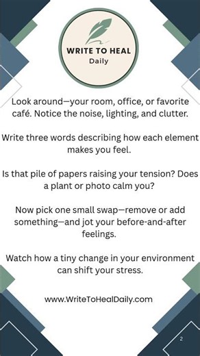 Healing Spaces Science of Your Environment Daily Trauma-informed Writing Prompt #shorts