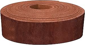 ELW 5-6 oz (2-2.4mm) Latigo Leather Belt Grade Straps | Size: 10"x72" (25.4x189cm) | Chestnut Rust | Full Grain Cowhide, Heavy Duty Holsters, Sheathes, Harness, Saddle, Guitar Straps, Crafts