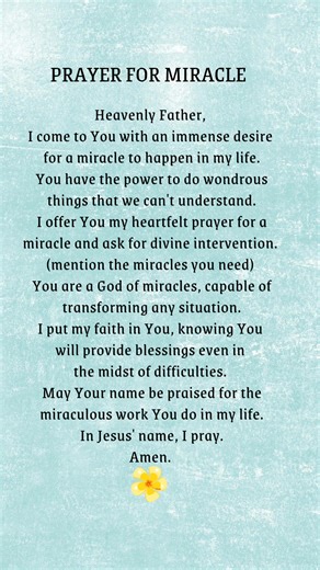 #prayerformiracle #miracleprayer #prayerformiracles #prayer #morningprayer #prayerfortoday #christianprayers #christiantiktok #dailyprayer #motivation #morning #miracle #prayermiracle