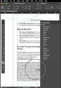 Book formatting using adobe indesign