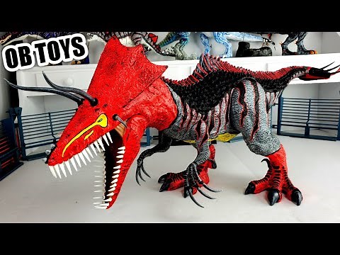 CUSTOM OB TOYS SUPER COLOSSAL MOSA GIGA ULTIMASAURUS | MOSASAURUS GIGANOTOSAURUS HYBRID DINOSAUR TOY