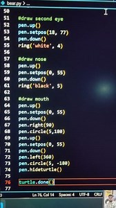 Draw Panda face using turtle in Python. #python #programming #shorts