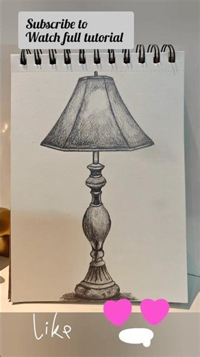 Quick Pencil Sketch & Shading of a Lamp – #Shorts