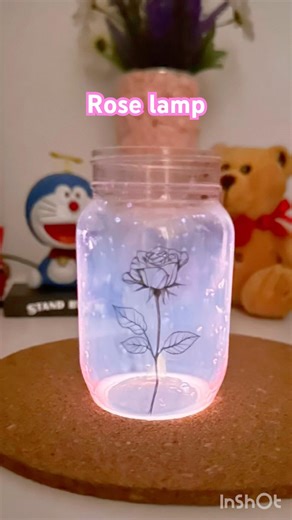 DIY rose lamp #diy #roselamp
