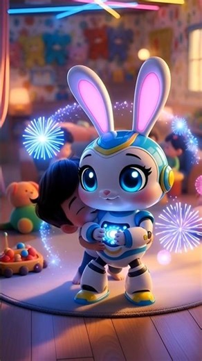 Robot Bunny Adventure 🐰🤖 | Cute Cartoon for Kids #shorts #cute #cartoon #viral
