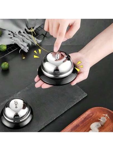1 Solid Color Call Bell, Service Bell, Desk Bell, Metal Material, Multi-Purpose Kitchen, Counter And Reception Call Bell - Perfect For Restaurant, Bar, Pet Dining Bell, Pet Training Bell, Summoning Bell, Desk Bell, Game Tool, Dinner Bell, Buzzer, Real-Time Notification Button, Hand Bell, Bell | SHEIN