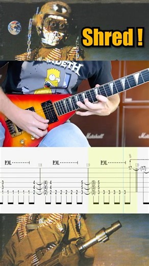 It's SHRED o' clock with DAVE MUSTAINE ⏱️ ⚡️ #Megadeth #InMyDarkestHour #guitarlesson #tabsforall
