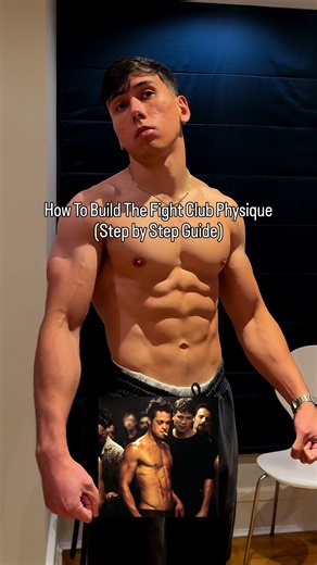 How to build a Fight Club physique (step-by-step guide)🥊🔥 You do not need to be massive. The Fight Club look is lean, athletic and defined: visible abs, developed chest and shoulders, solid arms, and enough muscle to look capable not like you live in the gym. It comes down to three simple rules: 1) Get lean enough to reveal the muscle 📉 Aim for roughly 10–13% body fat. Track your calories, keep protein high and use a moderate deficit. Do not crash diet. The goal is to lose fat while keeping y