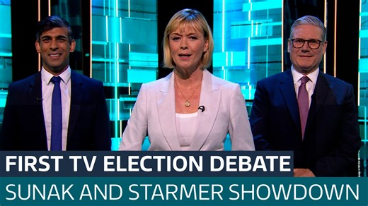 Sunak and Starmer clash on economy, NHS, and immigration in heated first debate - Latest From ITV News