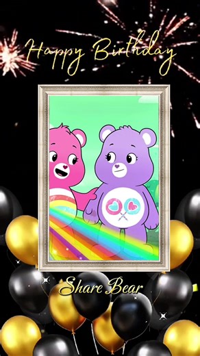 Happy birthday to Share Bear! 🥳🎂 #carebearsunlockthemagic #sharebear #happybirthday #fyp #foryoupage (For @Care Bears™)