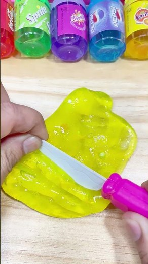 🍋 Lemon Clear Slime ASMR – Rolled Flat & Satisfying Slice Sounds