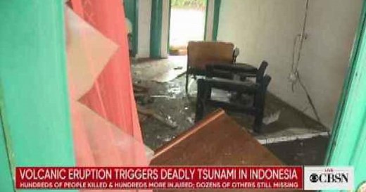 Hundreds dead as tsunami hits Indonesia
