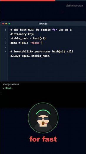 Python String Immutability: The secret to memory efficiency and thread safety. 🧠 #Python #Shorts