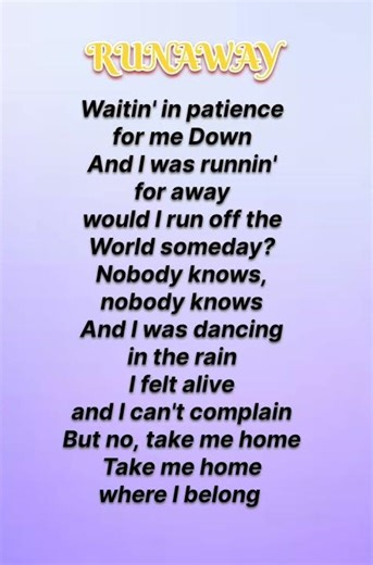 "RUNAWAY"~Aurora Lyrics ✨ Song #viral #shorts #tranding #lyrics