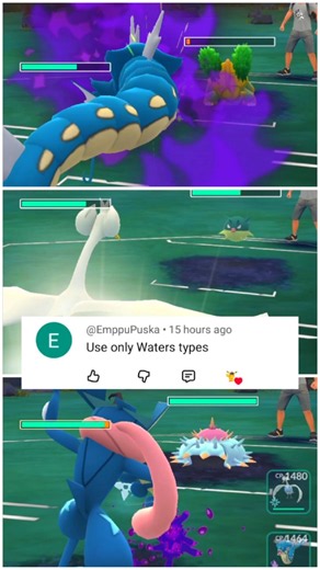 Water Type 💧 Pokémon can Destroy 💥 any team in #pokemongo #pokemon #gbl