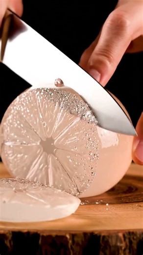 ASMR Jelly Glass Grapefruit Slices: Crystal Crunch & Shard Symphony