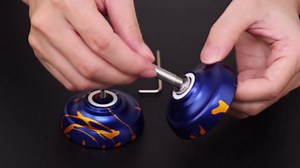 S10 Dual Function Yoyo Professional for Kids, Finger Spin Yo Yo with Responsive & Unresponsive Mode, 10 Yo-Yo Strings, Case, Removal Bearing Tool (Blue Golden)