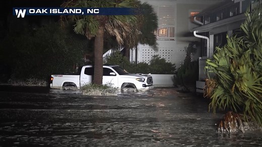 29K views · 348 shares | New Video: Here's a look at the storm surge (and surge of sand) on Oak Island, North Carolina earlier with Hurricane Isaias. Highest surge so far: Myrtle Beach, SC at 4.2' US National Weather Service Wilmington NC | WeatherNation | Facebook