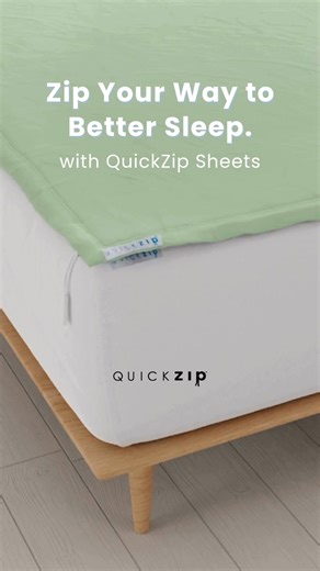 8.2K views |  Smart Sheets for Busy Lives! QuickZip’s zip-on design means fewer hassles and more time for work, family, and relaxation. Upgrade your bedding, upgrade your routine! | QuickZip Sheet | Facebook