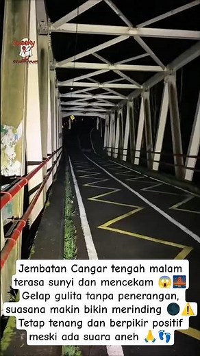 Jembatan Cangar Tengah Malam Sepi & Mencekam 😱 #Cangar #Horor #Viral