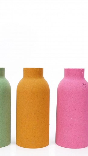 Colorful Bottles Filled with Sand Art