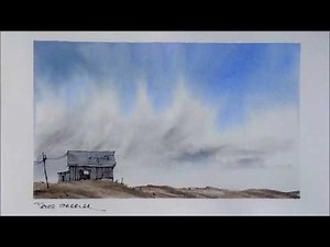 Create a sense of space and atmosphere. Line and wash watercolor demonstration. Peter Sheeler