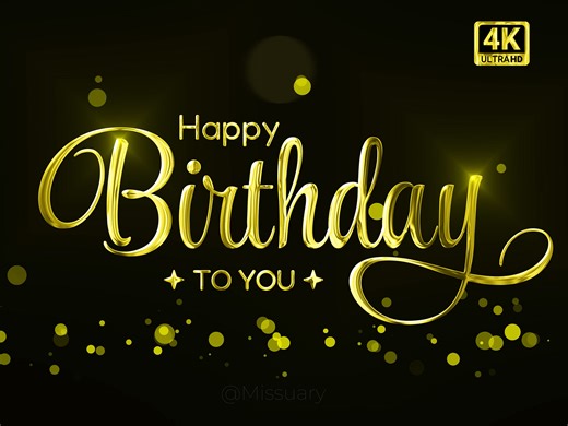 Happy Birthday Golden Animation