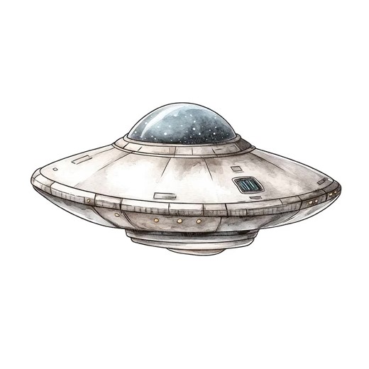 12x Watercolor UFO Clipart, Spacecraft PNG Clip Art Set, Printable Digital Clip Art, Card Making, Digital Papers, Junk Journals - Etsy