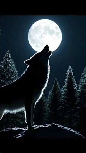 Midnight Howl 🌕 #shorts#trending#wolf