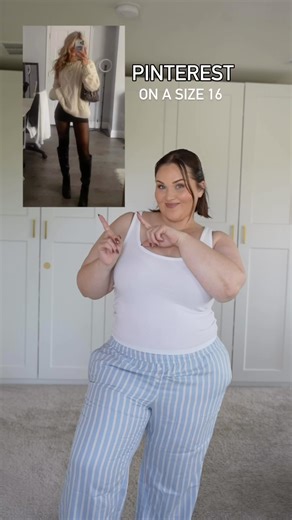 Sarah Rae Vargas on Instagram: "Did I nail it or no?? best part is the outfit is available in straight & plus sizes ☺️ comment “SHOP” for the links to everything #pinterest #pinterestinspo #plussizefashion"