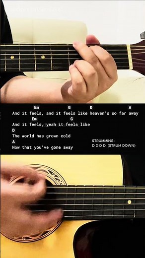 Gone Away - The Offspring | Easy Guitar Tutorial For Beginners #guitarlesson #shorts