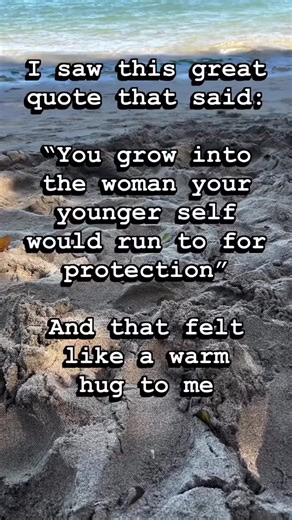 This quote felt like a warm hug to me 🤍 Somewhere along the way, you grew into the woman your younger self needed. The one who knows when to slow down. The one who protects her peace. The one who finally says, I’ve got you. Midlife has a way of teaching us that putting the oxygen mask on first isn’t selfish—it’s self-trust. It’s realizing you don’t have to abandon yourself anymore to be loved, needed, or enough. Your past isn’t something to outrun. It’s the wisdom you’re leading with now. If th