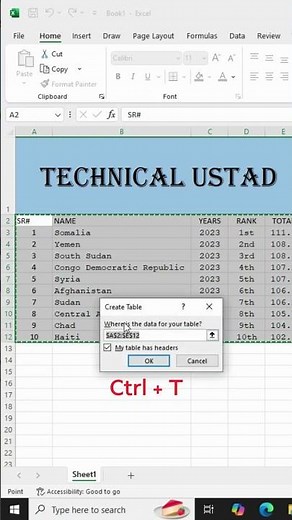How to Create a Table in Excel in Seconds! 💡 | Excel Basics: Create Your First Table Fast