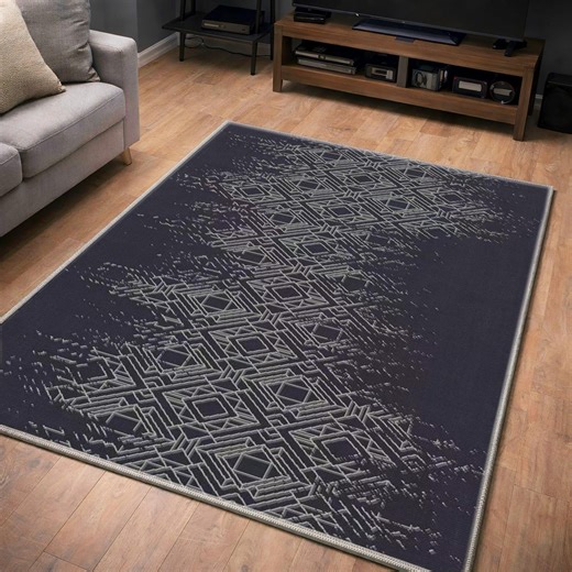 Geometric Rug, Navy Blue Tribal Carpet, Aztec Pattern Mat, Boho Geometric Area Rug, Dark Blue Ethnic Carpet, Minimalist Tribal Rug - Etsy