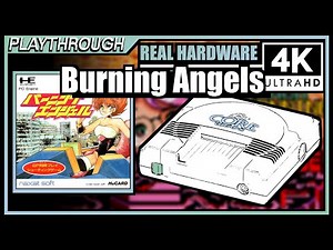 Burning Angels (1990) | Wranker 4K PC Engine Real Hardware Playthrough | Retrotink 4K