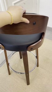 360 Degree Swivel Counter Height Bar Chairs for Kitchen Island Counter Height with Padded Seat & Backrest Strong Wood Legs