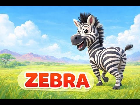 ZEBRA 🦓 | Fun Zebra Song for Kids | Learn Animals & Dance ⁨@Bubby_tune⁩