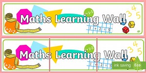 Maths Learning Wall Display Banner